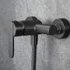 IMEX Conjunto Ducha Monomando Empotrado ROMA Negro Mate
