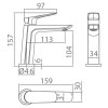 IMEX Grifo Monomando Lavabo BELGICA Cromo