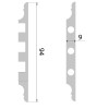 Bisagras Varias - Bisagra 471 Zamak 94x9mm con Remate