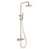 IMEX Conjunto Ducha Monomando LINE Oro Cepillado