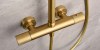 IMEX Conjunto Ducha Monomando LINE Oro Cepillado