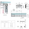 Pistones y elevadores puerta - Soporte para Pistón Kraby y Compact para Perfiles Aluminio