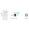 Soportes para baldas - Soporte Baldas Cristal 3 Gomas 10mm Ø3mm Níquel
