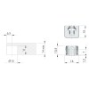Herraje para mueble - Conjunto Unión Flipper 14 mm Ø15 mm Gris