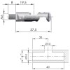 Herraje para mueble - Empalme Target J10 Métrica 6 Zincado