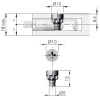 Herraje para mueble - Piñón Regulación Target J10 Ø10 mm Tablero 18 mm