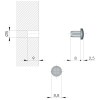 Herraje para mueble - Paragolpe de embutir Ø5mm Bolsa 100 uds Translúcido