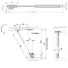 Pistón Kraby Ascendente Fricción 244mm 120N