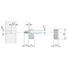 Soportes para baldas - Soporte Baldas Cristal Grace hasta 6 mm Antracita