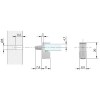 Soportes para baldas - Soporte Baldas Cristal Grace hasta 8 mm Antracita
