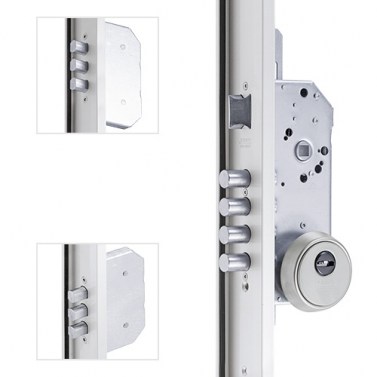 Cerradura Cantonera C/45 3 Puntos 2030 mm Plata Derecha