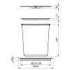 Cubos de basura - Cubo Basura Encastrable BUILT 8L Inox Plástico