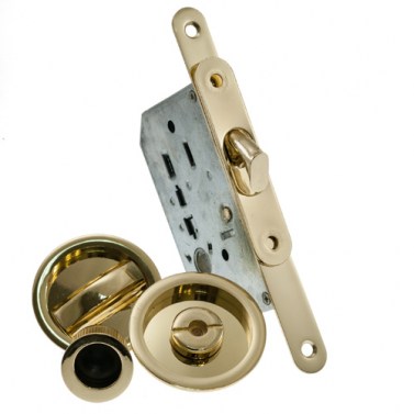 Kit P35 Corredera Condena y Descondena Redonda Dorado Brillo