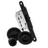 Kit P35 Corredera Condena y Descondena Redonda Negro Mate