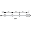 Corredera puerta interior - Juego Puerta Corredera Granero para Madera con Barra 2M Inox