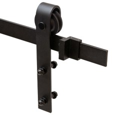 Corredera puerta interior - Kit Puerta Corredera Granero Rustik 1 80Kg 2 Metros Negro