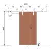 Corredera puerta interior - Kit Puerta Corredera Granero Rustik 1 80Kg 2 Metros Negro