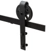 Corredera puerta interior - Kit Puerta Corredera Granero Rustik 2  80Kg 2,5 Metros con Freno Negro