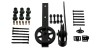 Corredera puerta interior - Kit Puerta Corredera Granero Rustik 2  80Kg 2,5 Metros con Freno Negro