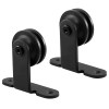 Corredera puerta interior - Kit Puerta Corredera Granero Rustik 3 Freno Amortiguado 80 Kg 2 Metros Negro