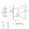 Cerraduras puerta corredera - Cerradura Gancho AGB B00705 de Llave