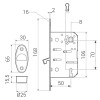 Cerraduras puerta corredera - Cerradura AGB Scivola T Condena E50 mm