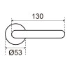 Manivelas con roseta - Juego Manivelas con Roseta Cíclope Inox