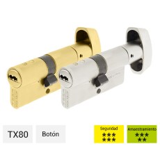 Cilindros - Cilindro de Seguridad TX80 con Botón TESA