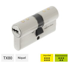 Cilindros - Cilindro de Seguridad TX80 Níquel TESA