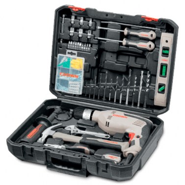 Taladros y atornilladores - Kit Taladro Percutor CK10-XA98 CROWN con 98 Accesorios