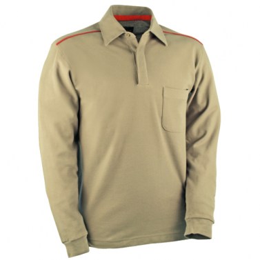 Polo Manga Larga Classic Beige Talla M