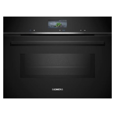 Hornos - SIEMENS Horno Multifunción con Microondas CM776GKB1 Cristal Negro