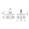 Herraje para mueble - Tornillo Ensamble CU1436 Zamak