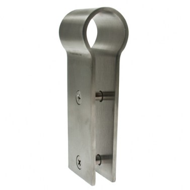 Herraje para cabinas sanitarias - Pinza Tubo de Cabina Inox