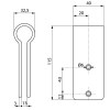 Herraje para cabinas sanitarias - Pinza Tubo de Cabina Inox