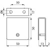 Herraje para cabinas sanitarias - Pinza Lateral Cabina Inox