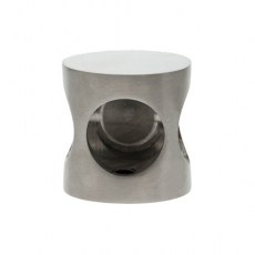 Herraje para cabinas sanitarias - Nudo Conector en T 90º+ 90º Cabina Inox