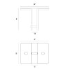 Herraje para cabinas sanitarias - Escuadra T/U Cabina Inox