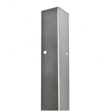 Herraje para cabinas sanitarias - Perfil Exterior Cabina Esquina 33 mm 1,8 metros Inox