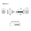 Tornillo Pasante Bisagra Cabina Inox