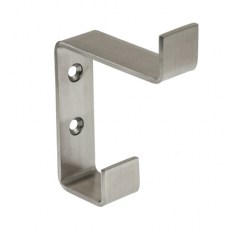 Herraje para cabinas sanitarias - Percha Doble Inox