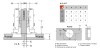 Bisagra BYP Acodada Ø26 mm 95º Ejes 38 mm con Pistón