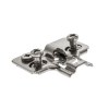 Base Bisagra BYP Regulable Níquel H=0 con Tornillo Euro