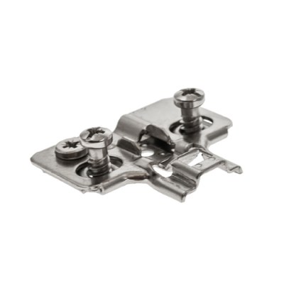 Base Bisagra BYP Regulable Níquel H=0 con Tornillo Euro