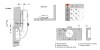 Bisagra BYP Falso Rincón Ø35 mm Ejes 52 mm Tacos Ø10 mm con Pistón