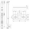 Pasador Palanca AGB 401 200 mm Latonado Barnizado