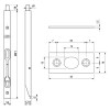 Pasador Palanca AGB 401 800 mm Latonado Barnizado