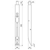 Pasador Palanca Reforzado AGB 200 mm Zincado Plata Mate