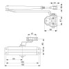 Cierrapuertas - Cierrapuerta TESA DC110 Fuerza 3 Brazo Articulado Plata Mate