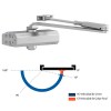 Cierrapuertas - Cierrapuerta TESA DC110 Fuerza 3 Brazo Articulado Plata Mate